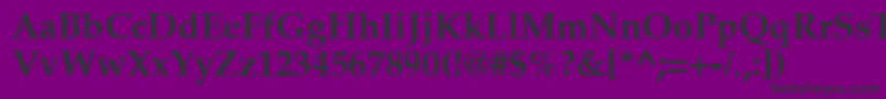 PalatiaBold Font – Black Fonts on Purple Background