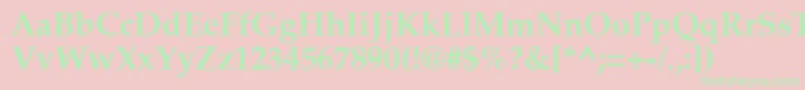 PalatiaBold Font – Green Fonts on Pink Background