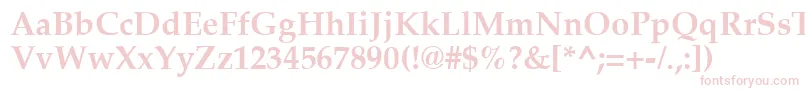 PalatiaBold Font – Pink Fonts on White Background