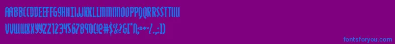 Шрифт Zollerncond – синие шрифты на фиолетовом фоне