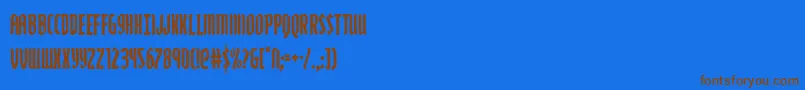 Czcionka Zollerncond – brązowe czcionki na niebieskim tle