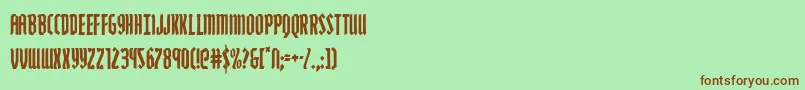 Czcionka Zollerncond – brązowe czcionki na zielonym tle