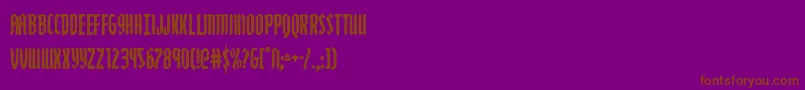 フォントZollerncond – 紫色の背景に茶色のフォント