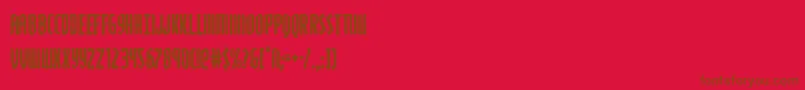 Czcionka Zollerncond – brązowe czcionki na czerwonym tle