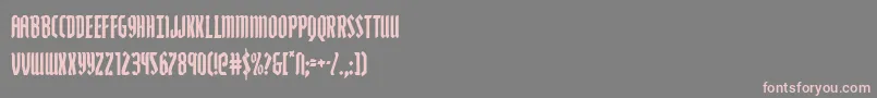 フォントZollerncond – 灰色の背景にピンクのフォント