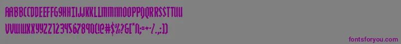 フォントZollerncond – 紫色のフォント、灰色の背景