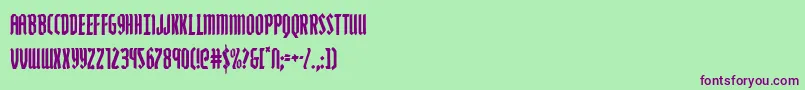 Zollerncond Font – Purple Fonts on Green Background