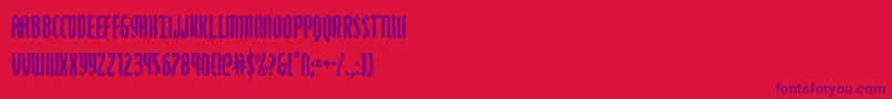 Zollerncond Font – Purple Fonts on Red Background