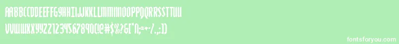 Zollerncond Font – White Fonts on Green Background