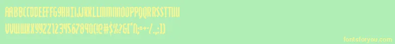 Czcionka Zollerncond – żółte czcionki na zielonym tle