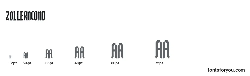 Zollerncond Font Sizes
