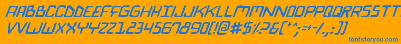 BionicComicItalic Font – Blue Fonts on Orange Background