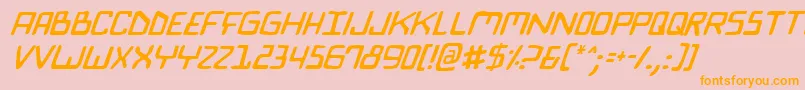 BionicComicItalic Font – Orange Fonts on Pink Background