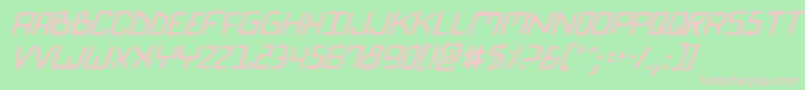 BionicComicItalic Font – Pink Fonts on Green Background