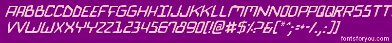 BionicComicItalic Font – Pink Fonts on Purple Background