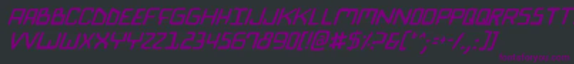 BionicComicItalic Font – Purple Fonts on Black Background