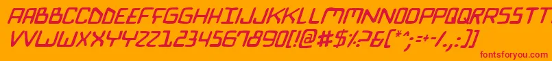 BionicComicItalic Font – Red Fonts on Orange Background