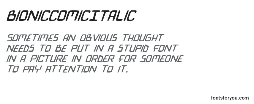 BionicComicItalic-fontti