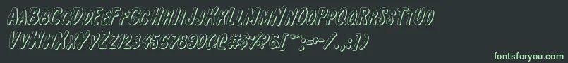 Intsho Font – Green Fonts on Black Background