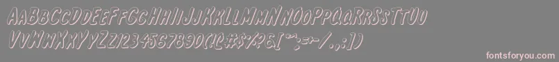 Intsho Font – Pink Fonts on Gray Background