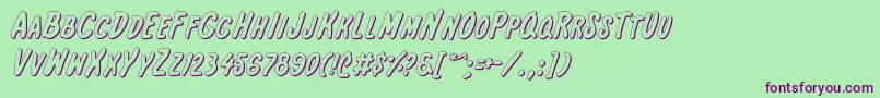 Intsho Font – Purple Fonts on Green Background