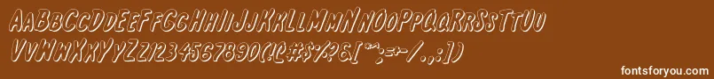 Intsho Font – White Fonts on Brown Background