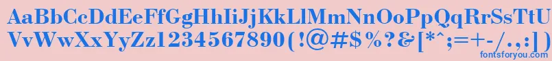 フォントBdn3 – ピンクの背景に青い文字