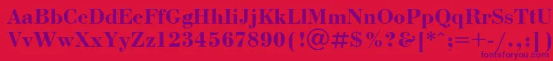 Bdn3 Font – Purple Fonts on Red Background