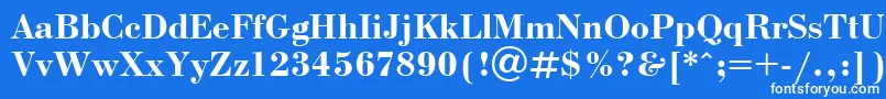 Шрифт Bdn3 – белые шрифты на синем фоне