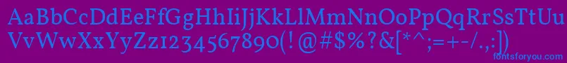 Vollkorn Font – Blue Fonts on Purple Background