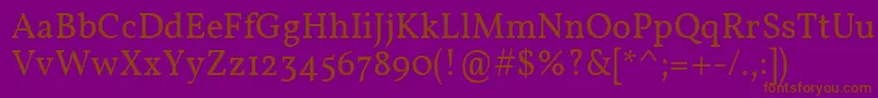 Vollkorn Font – Brown Fonts on Purple Background