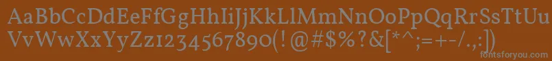 Vollkorn Font – Gray Fonts on Brown Background