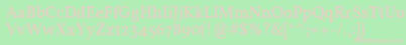 Vollkorn Font – Pink Fonts on Green Background