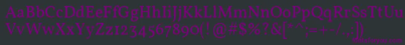 Vollkorn Font – Purple Fonts on Black Background