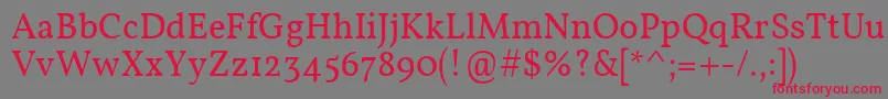 Vollkorn Font – Red Fonts on Gray Background