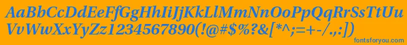 UtopiastdSemiboldit Font – Blue Fonts on Orange Background