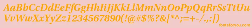 UtopiastdSemiboldit Font – Orange Fonts on Pink Background