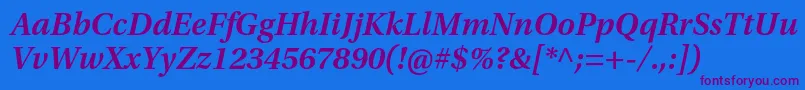 UtopiastdSemiboldit Font – Purple Fonts on Blue Background