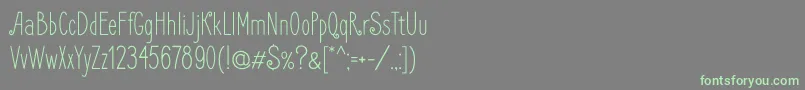 FrenchpressFreefont-fontti – vihreät fontit harmaalla taustalla