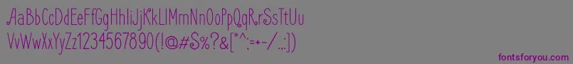 Шрифт FrenchpressFreefont – фиолетовые шрифты на сером фоне