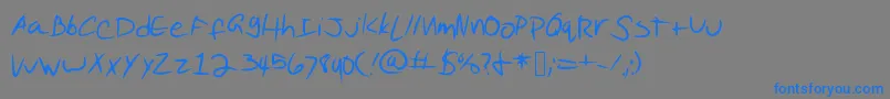 Шрифт PuddingScript – синие шрифты на сером фоне