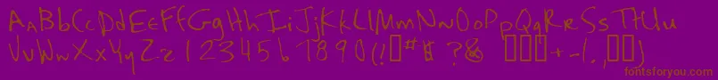 Kaela Font – Brown Fonts on Purple Background