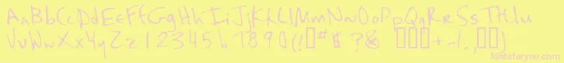 More about Kaela Font Kaela Font – Pink Fonts on Yellow Background