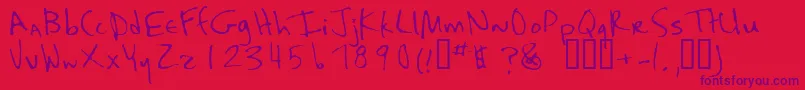 Kaela Font – Purple Fonts on Red Background