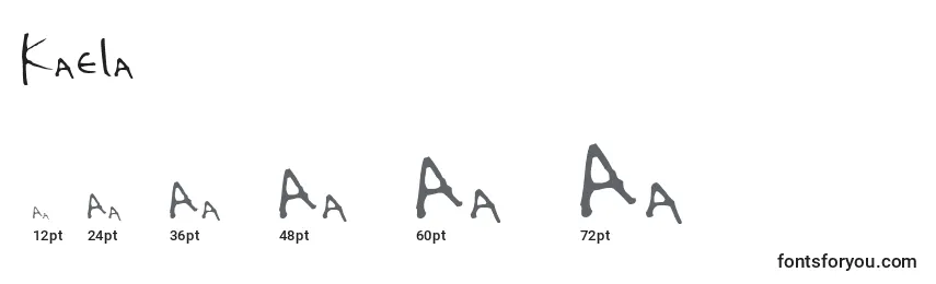 Размеры шрифта Kaela