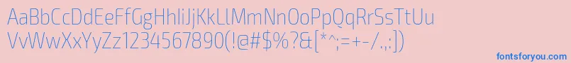 Exo2Thincondensed Font – Blue Fonts on Pink Background