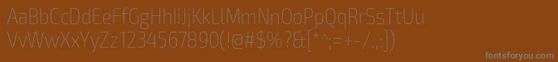 Шрифт Exo2Thincondensed – серые шрифты на коричневом фоне