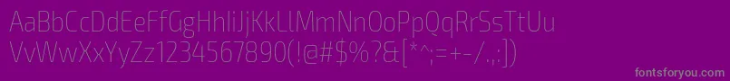 Exo2Thincondensed Font – Gray Fonts on Purple Background