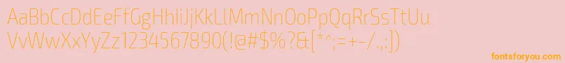 Exo2Thincondensed Font – Orange Fonts on Pink Background