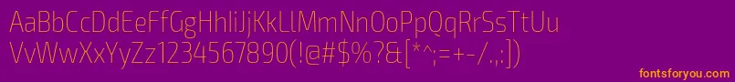 Exo2Thincondensed Font – Orange Fonts on Purple Background